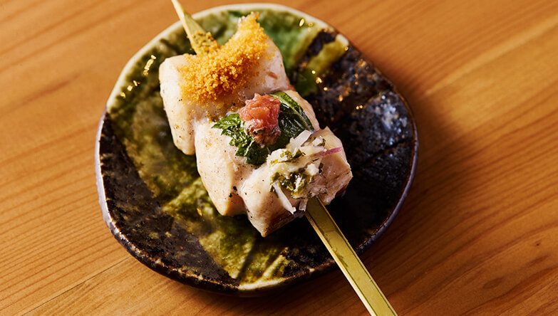 名物 三色ささみ(からすみ・梅大葉・茗荷)